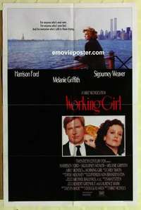 s034 WORKING GIRL international style one-sheet movie poster '88 Harrison Ford, Weaver