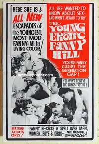 s013 YOUNG EROTIC FANNY HILL one-sheet movie poster '70 she wasn't afraid!