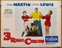 w358 3 RING CIRCUS movie lobby card #7 '54 Dean Martin & Jerry Lewis!