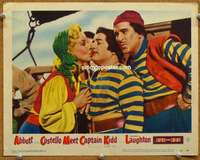 w364 ABBOTT & COSTELLO MEET CAPTAIN KIDD movie lobby card #3 '53