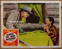 w370 ACROSS THE WIDE MISSOURI movie lobby card #8 '51 Clark Gable