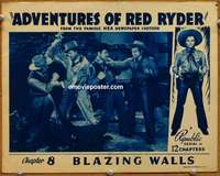 w375 ADVENTURES OF RED RYDER Chap 8 movie lobby card '40 Don Barry