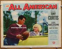 w385 ALL AMERICAN movie lobby card #4 '53 Curtis, Mamie Van Doren