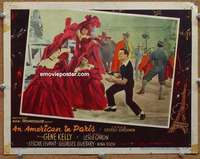 w391 AMERICAN IN PARIS movie lobby card #2 '51 Gene Kelly musical!