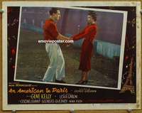 w393 AMERICAN IN PARIS movie lobby card #5 '51 Gene Kelly, Leslie Caron
