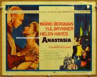 w051 ANASTASIA movie title lobby card '56 Ingrid Bergman, Yul Brynner