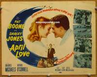 w058 APRIL LOVE movie title lobby card '57 Pat Boone, Shirley Jones