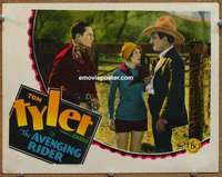 w420 AVENGING RIDER movie lobby card '28 Tom Tyler, Florence Allen