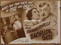 w061 BACHELOR DAZE movie title lobby card '44 Slim Summerville, Columbia!