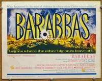 w066 BARABBAS movie title lobby card '62 Anthony Quinn, Silvana Mangano