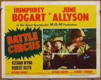 w437 BATTLE CIRCUS movie lobby card #2 '53 Humphrey Bogart, Allyson