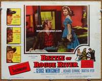 w438 BATTLE OF ROGUE RIVER movie lobby card '54 George Montgomery