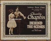 w069 BEHIND THE SCENES movie title lobby card R10 Charlie Chaplin