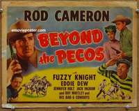 w072 BEYOND THE PECOS movie title lobby card '45 Rod Cameron, Knight