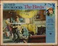 w456 BIRDS movie lobby card #7 '63 Alfred Hitchcock, Rod Taylor