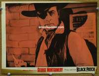 w458 BLACK PATCH movie lobby card '57 one-eyed George Montgomery!