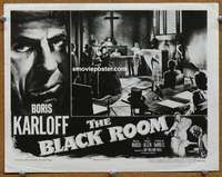 w459 BLACK ROOM movie lobby card R55 Boris Karloff, horror
