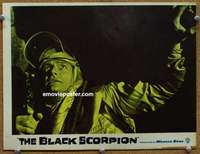 w461 BLACK SCORPION movie lobby card '57 one scared spaceman!