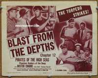 y033 PIRATES OF THE HIGH SEAS signed Chap 12 movie lobby card '50 serial