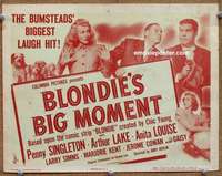w082 BLONDIE'S BIG MOMENT movie title lobby card '47 Penny Singleton
