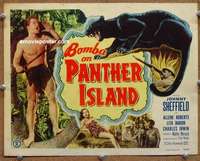 w084 BOMBA ON PANTHER ISLAND movie title lobby card '49 Johnny Sheffield