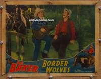 w475 BORDER WOLVES movie lobby card '38 singing cowboy Bob Baker!