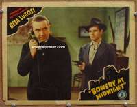 w476 BOWERY AT MIDNIGHT movie lobby card '42 Bela Lugosi, Tom Neal