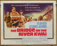 w086 BRIDGE ON THE RIVER KWAI movie title lobby card R63 William Holden