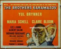 w087 BROTHERS KARAMAZOV movie title lobby card '58 Yul Brynner, Schell