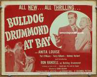 w088 BULLDOG DRUMMOND AT BAY movie title lobby card '47 Ron Randell