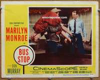 w488 BUS STOP movie lobby card #6 '56 Marilyn Monroe upside down!