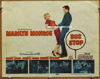 w089 BUS STOP movie title lobby card '56 sexy Marilyn Monroe, Don Murray
