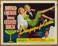 w097 CHAMPAGNE FOR CAESAR movie title lobby card '50 Ronald Colman