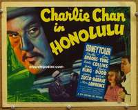 w019 CHARLIE CHAN IN HONOLULU movie title lobby card '38 Sidney Toler