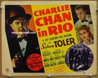w020 CHARLIE CHAN IN RIO movie title lobby card '41 Sidney Toler
