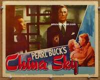 w512 CHINA SKY movie lobby card '45 Randolph Scott, Pearl S. Buck