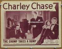 w516 CHUMP TAKES A BUMP movie lobby card '39 messy Charley Chase!