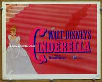 w099 CINDERELLA movie title lobby card R57 Walt Disney classic cartoon!