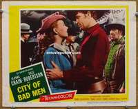 w521 CITY OF BAD MEN movie lobby card #6 '53 Jeanne Crain, Robertson