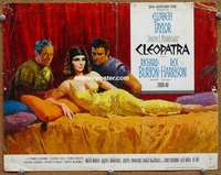 w100 CLEOPATRA movie title lobby card '64 Elizabeth Taylor, Burton