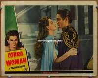 w528 COBRA WOMAN movie lobby card '44 Maria Montez romantic close up!