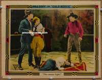 w530 COLD NERVE movie lobby card '25 Bill Cody is ready for action!