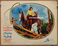 w557 COWBOY & THE LADY movie lobby card '38 Gary Cooper, Merle Oberon