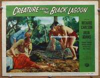 w561 CREATURE FROM THE BLACK LAGOON movie lobby card #6 '54 in net!