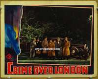 w563 CRIME OVER LONDON movie lobby card '36 cool moody image!
