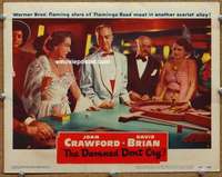 w578 DAMNED DON'T CRY movie lobby card #6 '50 Joan Crawford gambling!
