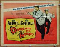 w105 DANCE WITH ME HENRY movie title lobby card '56 Abbott & Costello!