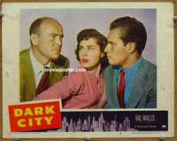 w583 DARK CITY movie lobby card #8 '50 best Charlton Heston!