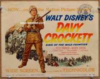 w107 DAVY CROCKETT, KING OF THE WILD FRONTIER movie title lobby card '55