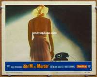 w594 DIAL M FOR MURDER movie lobby card #7 '54 great Kelly close up!